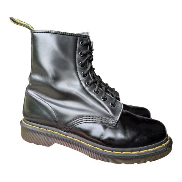 Dr Martens 1460 8 Eye Black Leather Boot Women US Size 8 - Picture 2 of 7